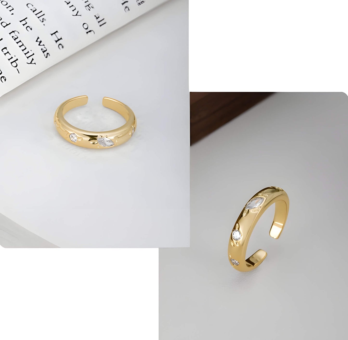 Versatile Sparkle Adjustable Ring