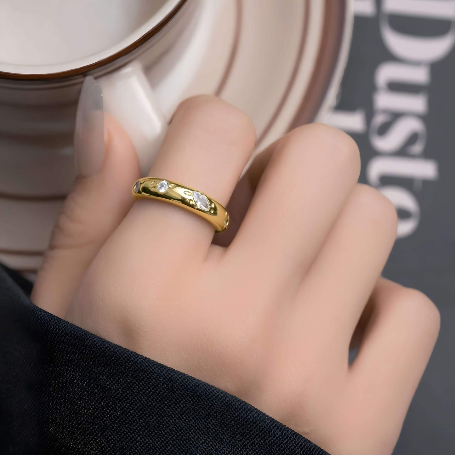 Versatile Sparkle Adjustable Ring