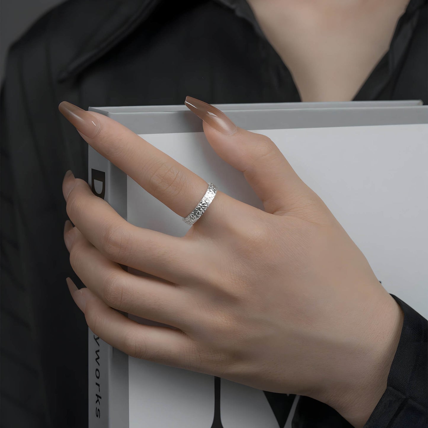Glacial Shard Adjustable Ring