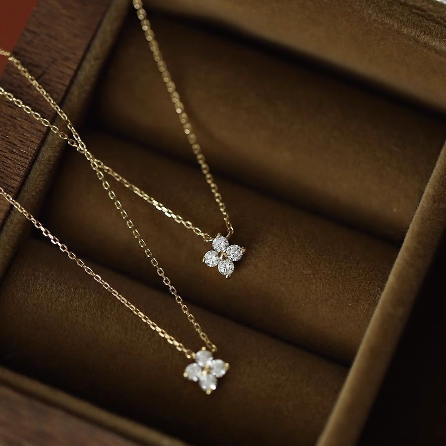 Four-Leaf Clover Silver Necklace