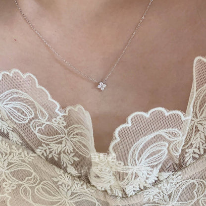 Four-Leaf Clover Silver Necklace