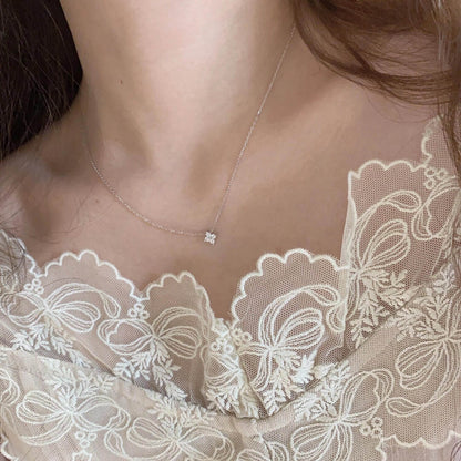Four-Leaf Clover Silver Necklace