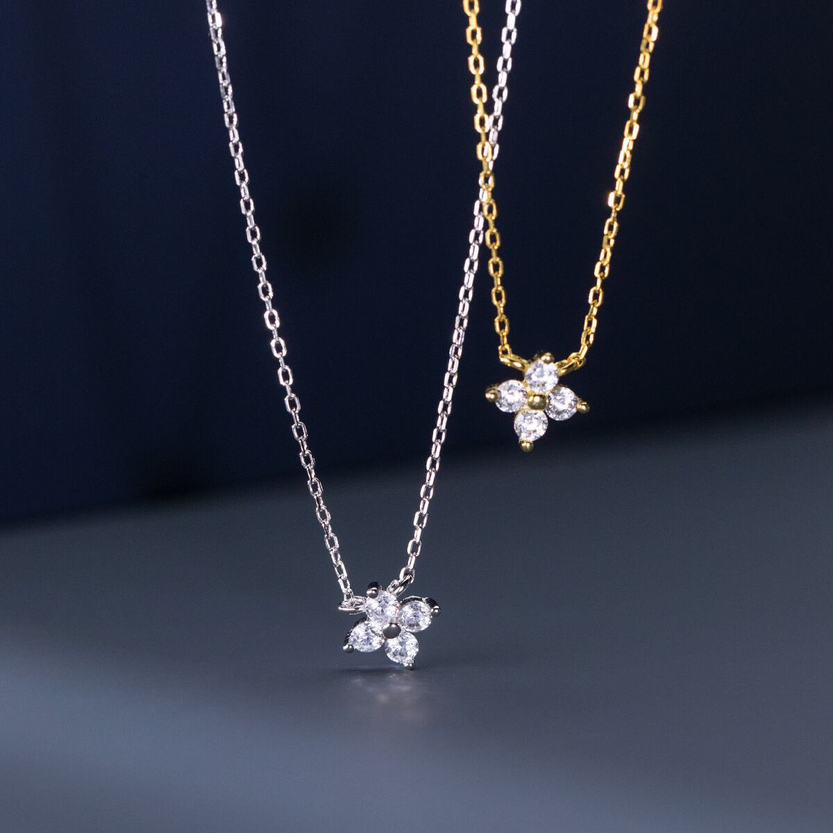 Four-Leaf Clover Silver Necklace