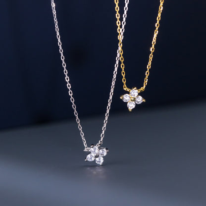 Four-Leaf Clover Silver Necklace