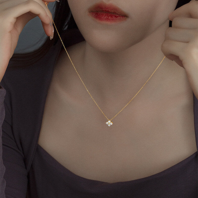 Four-Leaf Clover Silver Necklace