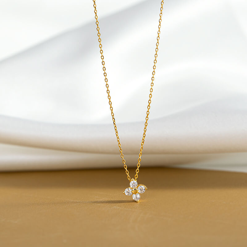 Four-Leaf Clover Silver Necklace