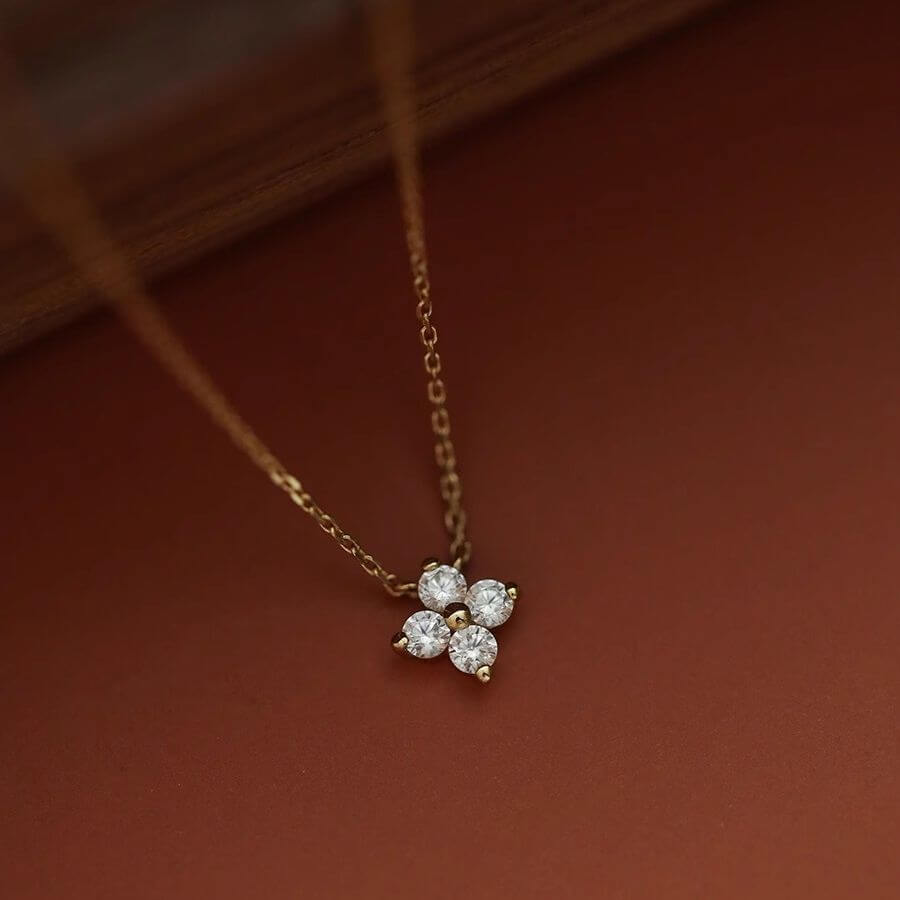 Four-Leaf Clover Silver Necklace