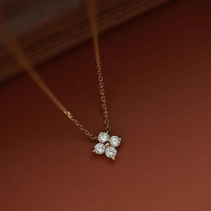Four-Leaf Clover Silver Necklace