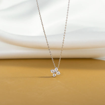 Four-Leaf Clover Silver Necklace