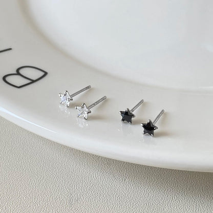 Dazzling Star Zirconia Stud Earrings
