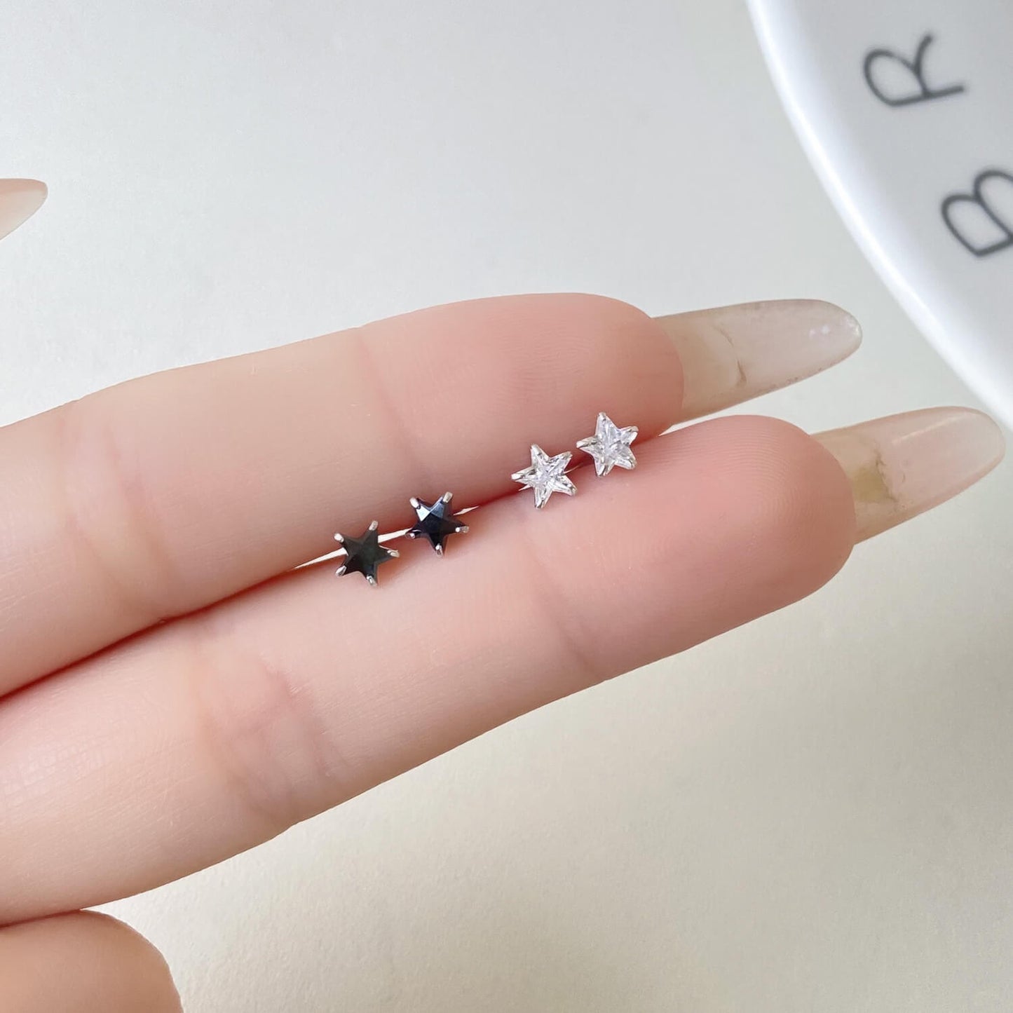 Dazzling Star Zirconia Stud Earrings