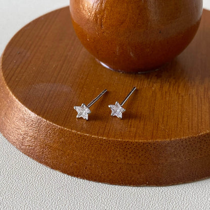 Dazzling Star Zirconia Stud Earrings